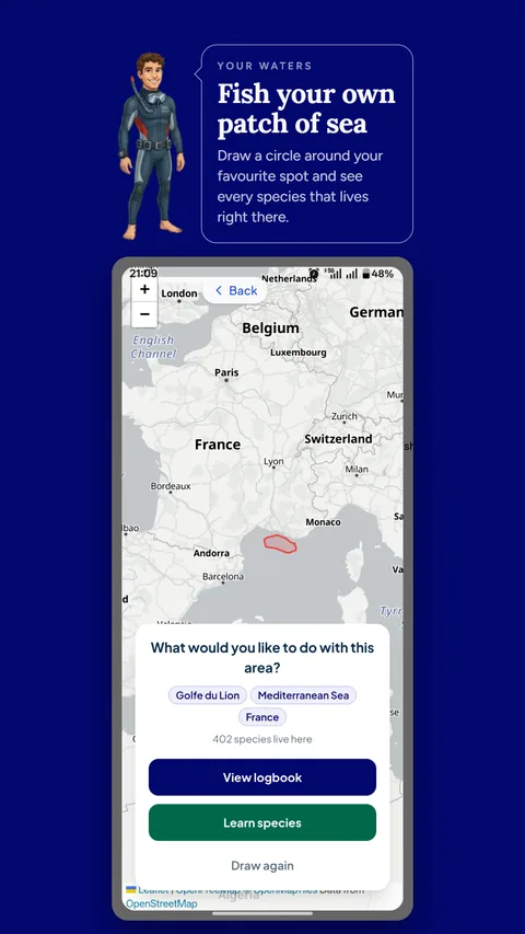 Draw your own area on the map
